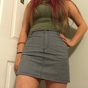 Black and White Gingham mini skirt